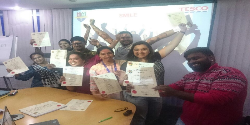 Happy delegates at Tesco in Bangalore